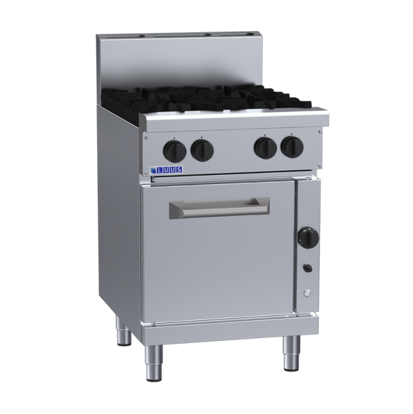 RF-4B: 600mm Commercial 4 Burner Range with Convection Oven