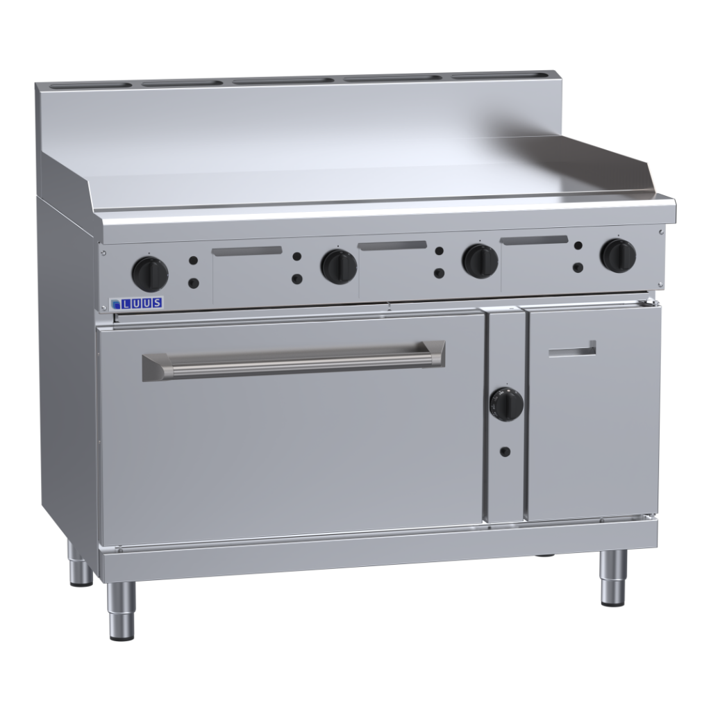 RS-12P: 1200mm Commercial Gas Griddle Range &amp; Static Oven