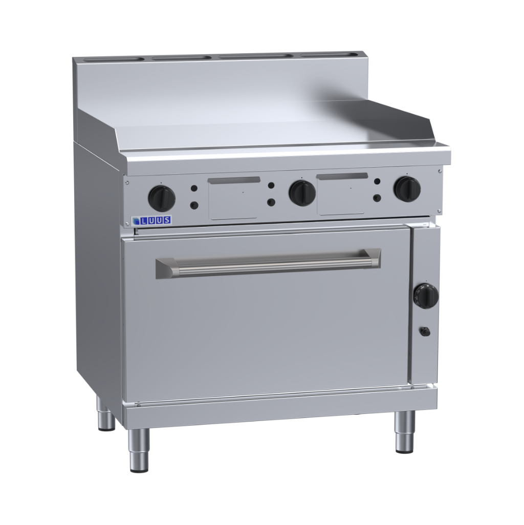 RS-9P: 900mm Commercial Gas Griddle Range &amp; Static Oven
