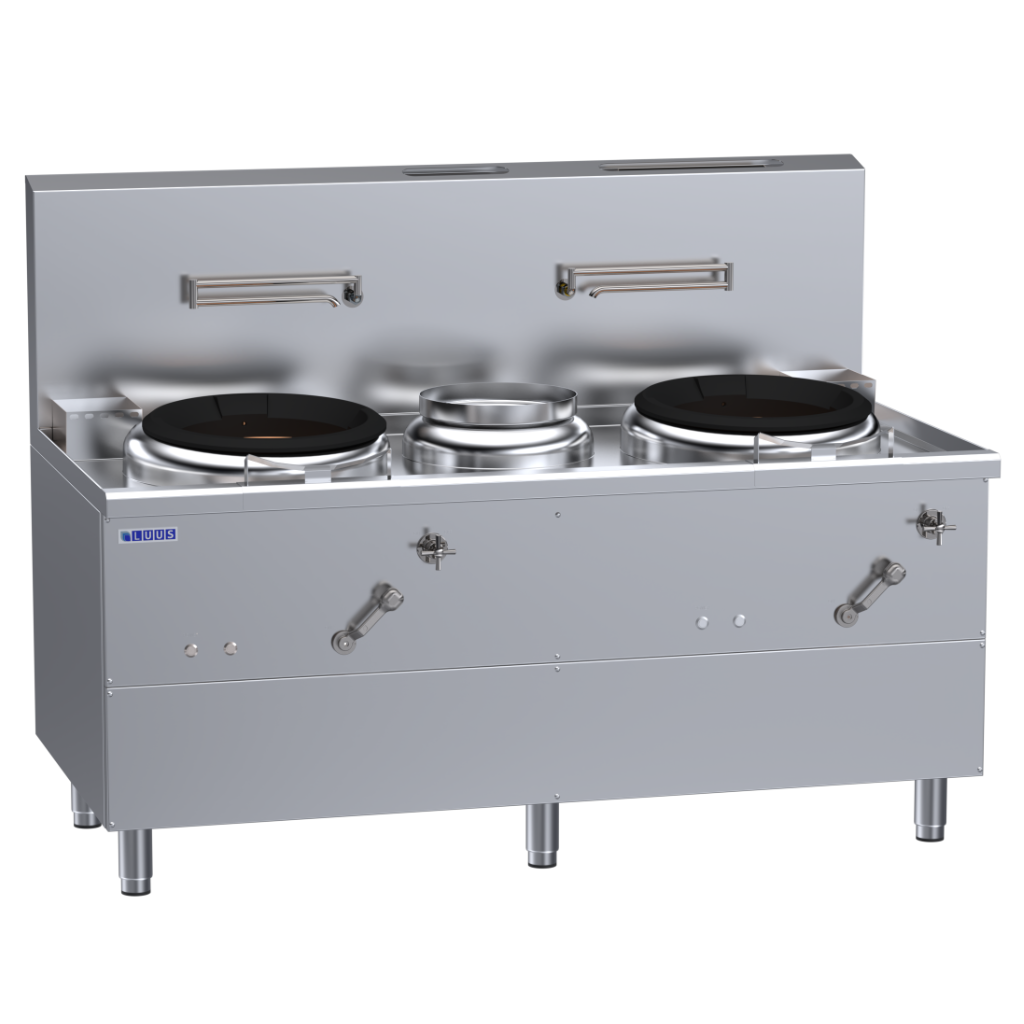 WV-1A1P1A: 1750mm Commercial Gas Fo San Wok &amp; Center Pot Combo