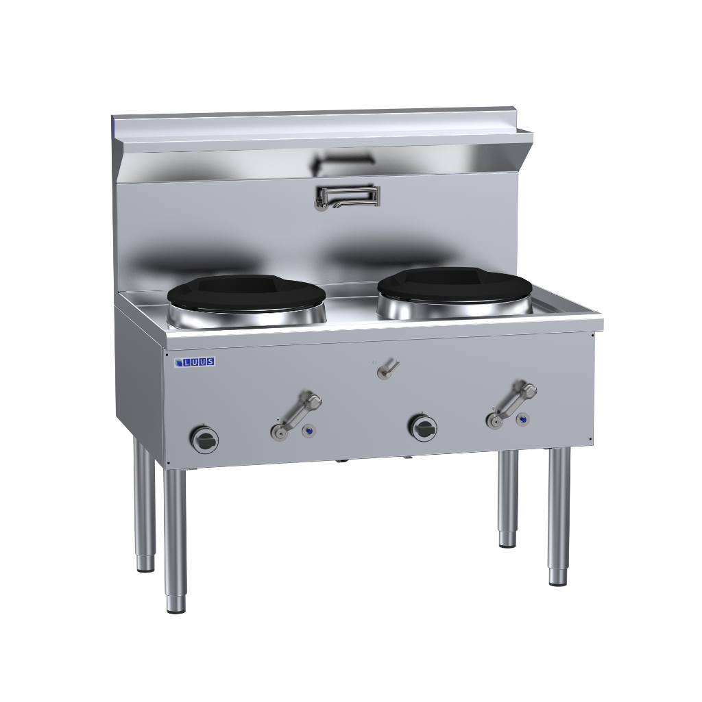 WZ-2C: 1200mm Commercial Gas Waterless 2 Hole Wok