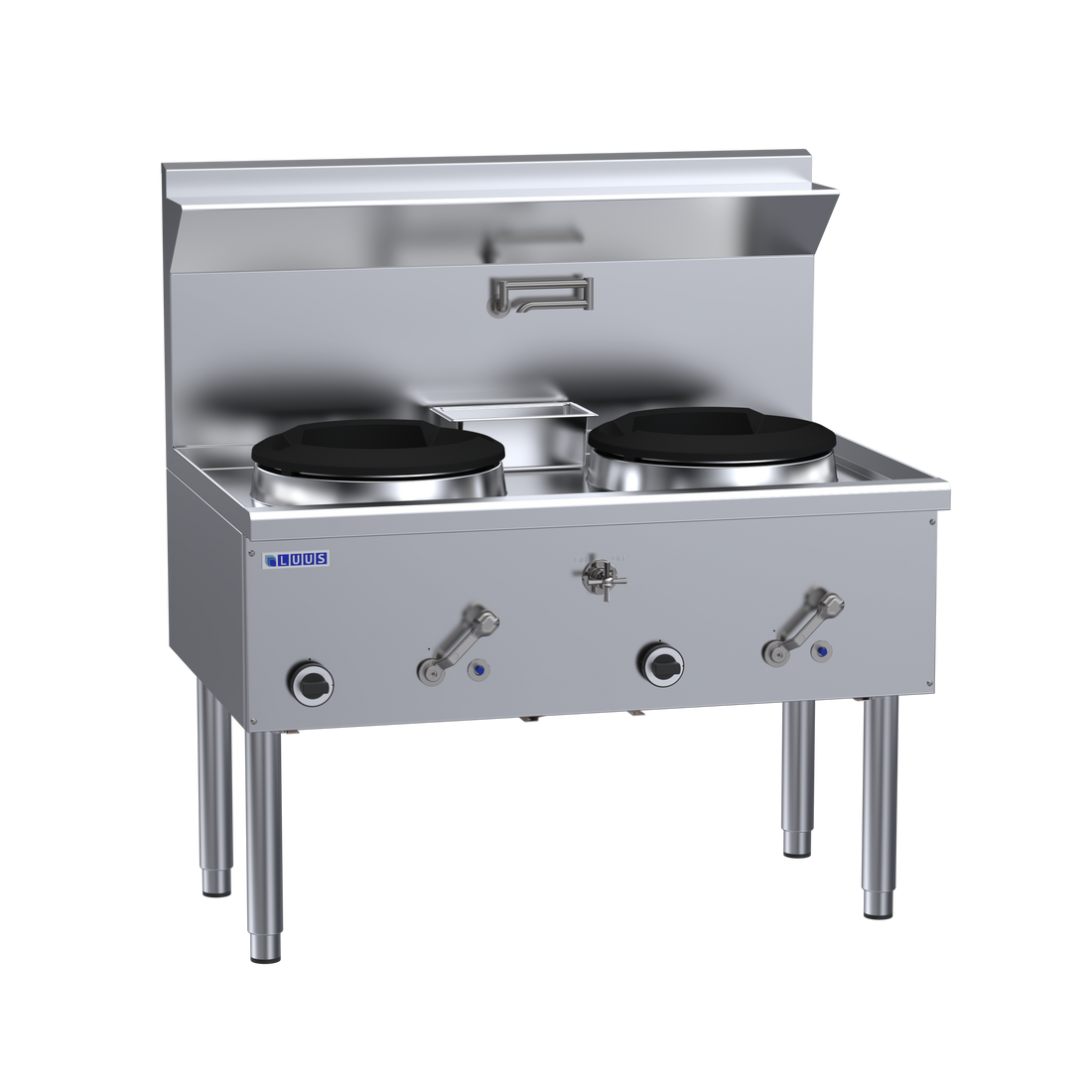 WZ-2C: 1200mm Commercial Gas Waterless 2 Hole Wok
