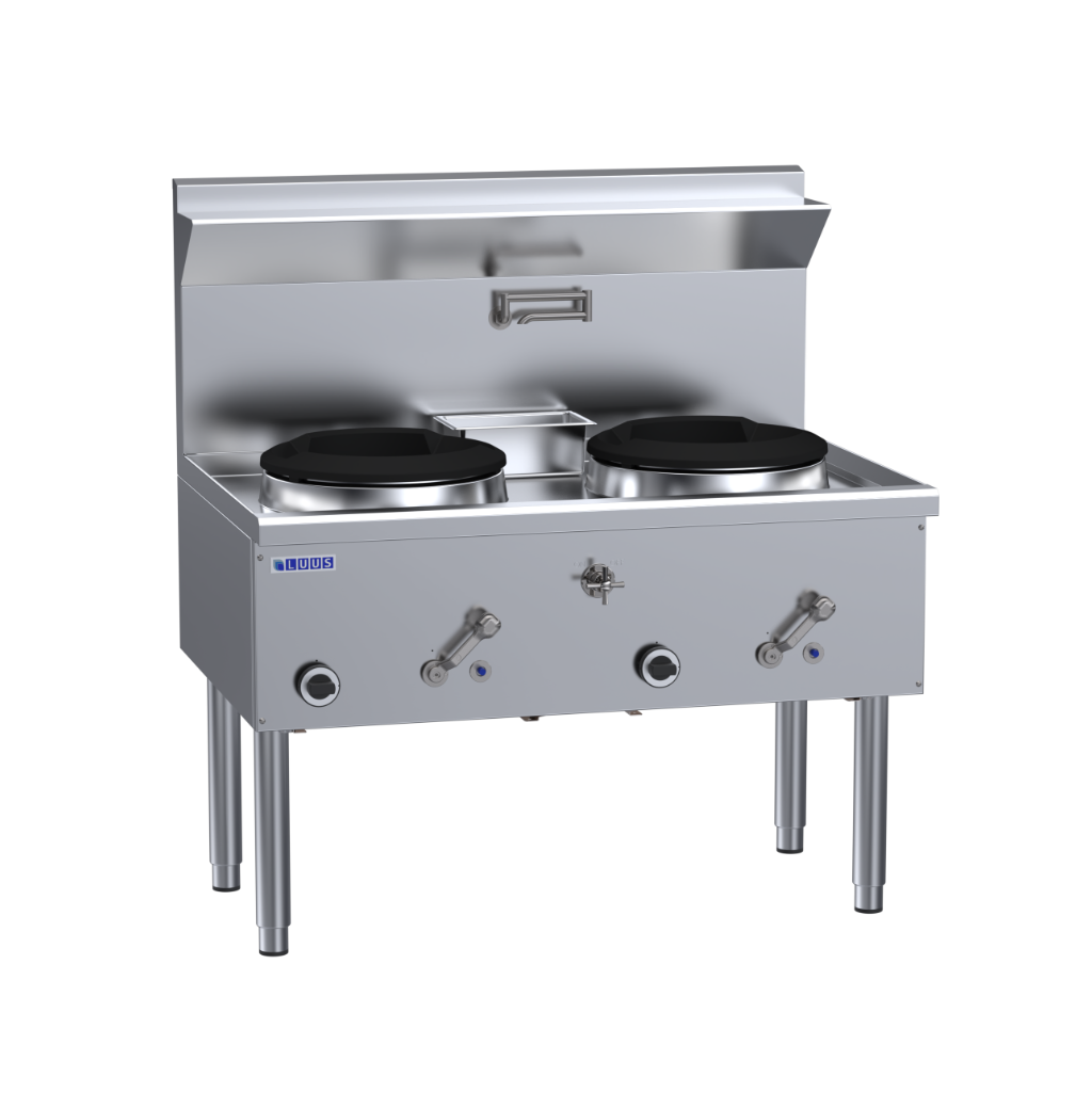 WZ-2C: 1200mm Commercial Gas Waterless 2 Hole Wok