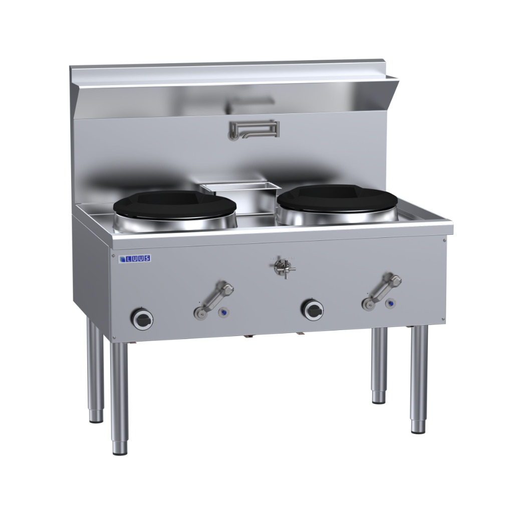 WZ-2C: 1200mm Commercial Gas Waterless 2 Hole Wok