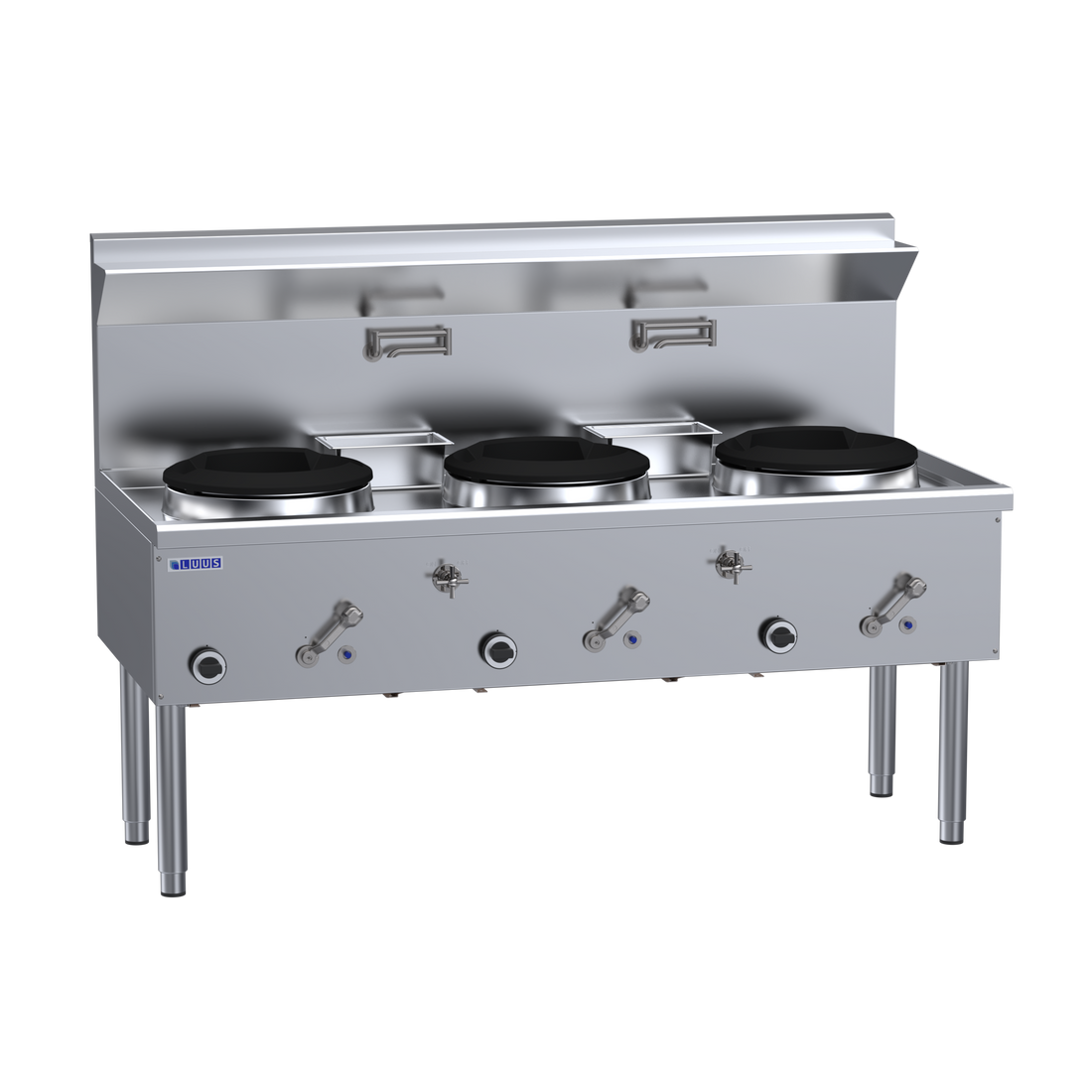 WZ-3C: 1800mm Commercial Gas Waterless 3 Hole Wok