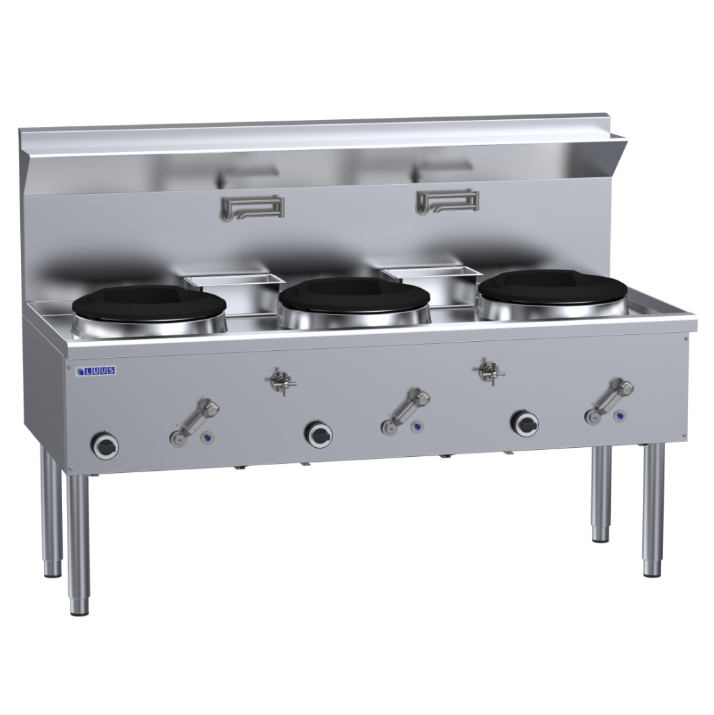 WZ-3C: 1800mm Commercial Gas Waterless 3 Hole Wok